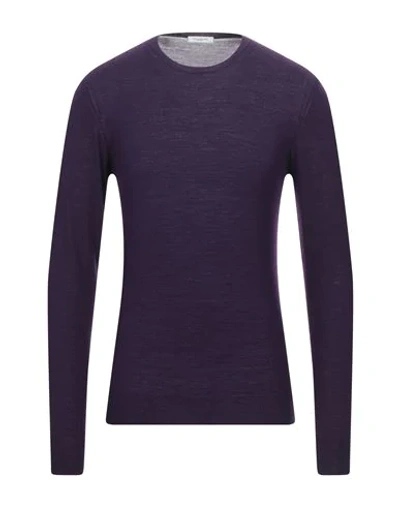 Paolo Pecora Man Sweater Purple Size M Wool In Purple