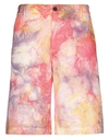 Aries Pink & Orange Cotton Tie Dye Chino Shorts In Orange