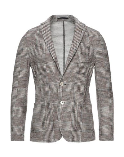Paoloni Suit Jackets In Khaki