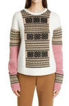 MAX MARA LIANA FAIR ISLE SWEATER,136104116000110