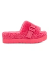 Ugg Women's Fluffita Sheepskin Slide Sandals In Pink Blossom