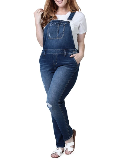 Slink Jeans Plus Denim Overalls In Judy