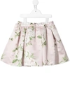 PICCOLA LUDO FLORAL-PRINT PLEATED SKIRT