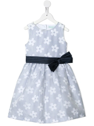 Abel & Lula Kids' Floral Print Sun Dress In Blue