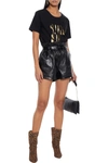 Saint Laurent Contrast Logo Graphic Tee In Black