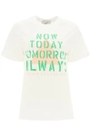 Coperni Oversize Now Today Print Cotton T-shirt In White