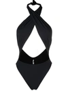 Reina Olga Italian Stallion One-piece Swimsuit In Black