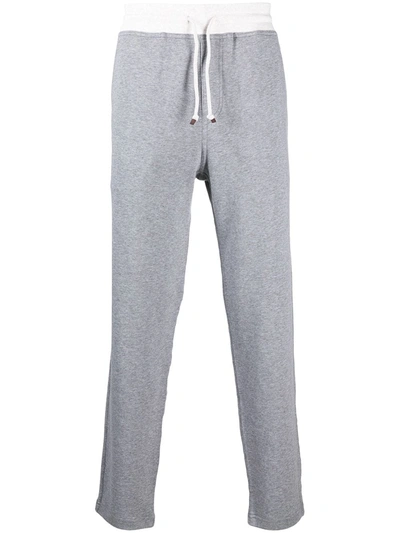 Brunello Cucinelli Drawstring Track Pants In Grey