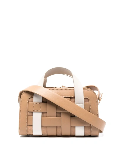 Mlouye Lattice Woven Tote Bag In Neutrals