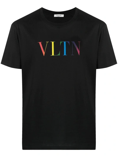 Valentino Vltn Logo-print T-shirt In Black