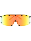 Rick Owens Multicolor Shielding Sunglasses In Black