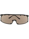Rick Owens Performa Shielding Oversize Sunglasses In Black