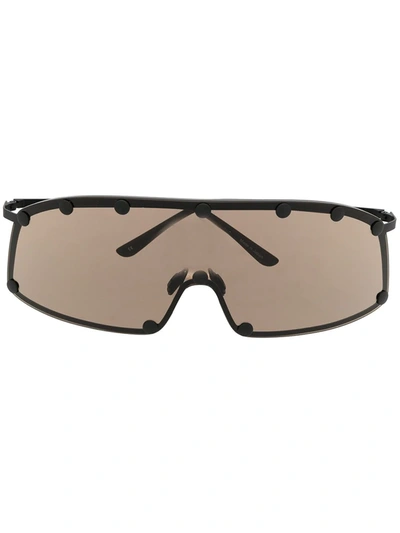 Rick Owens Performa Shielding Oversize Sunglasses In Black