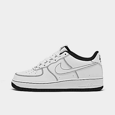Nike Big Kids' Air Force 1 Stitch Casual Shoes In Black/white