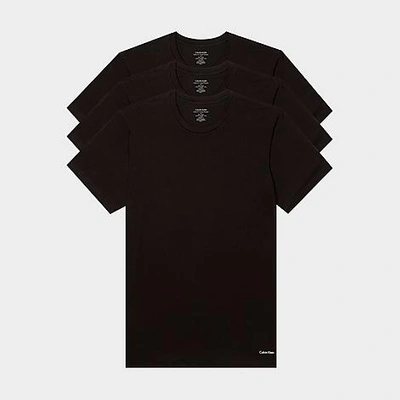 Calvin Klein Men's Classic Fit Crewneck T-shirts (3 Pack) In Black