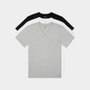 Calvin Klein Men's Classic Fit V-neck T-shirts (3 Pack) In Grey Heather/black/white