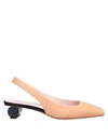 Anna Baiguera Ally Leather Slingback Pumps In Sand