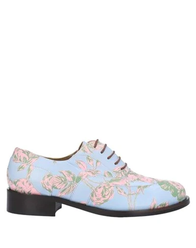 Delpozo Lace-up Shoes In Blue