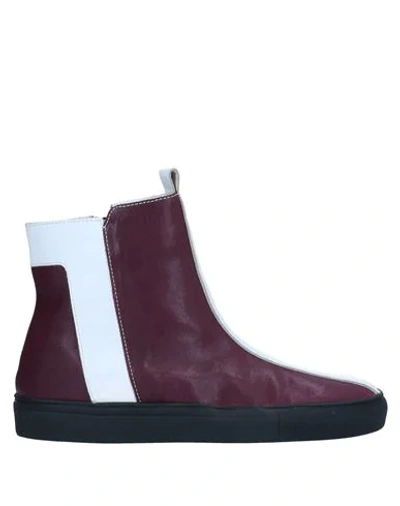 Alberto Fermani Ankle Boots In Deep Purple