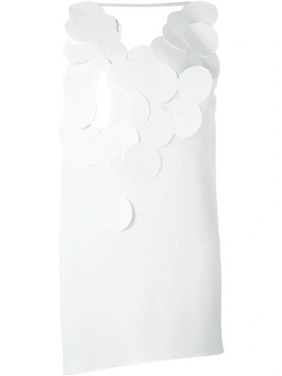 Gianluca Capannolo Disc Appliqué Shift Dress In White