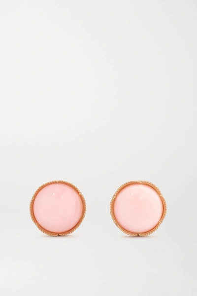Irene Neuwirth 18-karat Rose Gold Opal Earrings