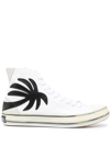 PALM ANGELS VULC PALM HIGH TOP WHITE BLACK