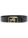 ALBERTA FERRETTI LOGO-PLAQUE LEATHER BELT