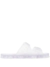 Gcds Purple Transparent Rubber Slider Sandals