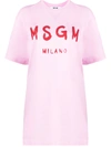 MSGM LOGO-PRINT T-SHIRT DRESS
