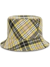 Burberry Reversible Checked Wool-blend Twill Bucket Hat In Beige