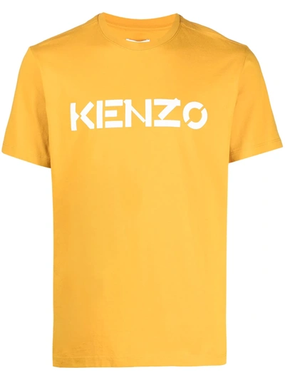 Kenzo Logo T-shirt Marigold In Yellow