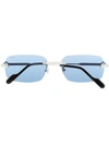Cartier Square-frame Sunglasses In Silver