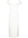 Jacquemus Tovallo Broderie-anglaise Linen-blend Midi Dress In White
