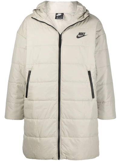 Nike Quiled Shell Parka In Neutrals