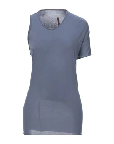Rick Owens T-shirts In Slate Blue
