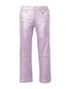 Rta Kiki Lambskin Leather Flare Pants In Light/pastel Purple