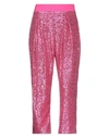 Silvian Heach Cropped Pants In Fuchsia
