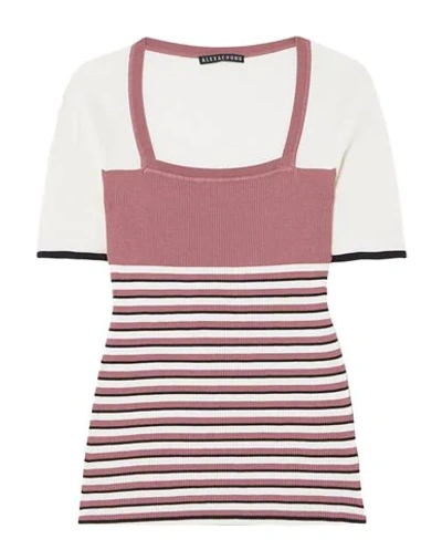 Alexa Chung Sweaters In Pastel Pink
