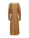 Esteban Cortazar Woman Midi Dress Camel Size Xs Viscose In Beige