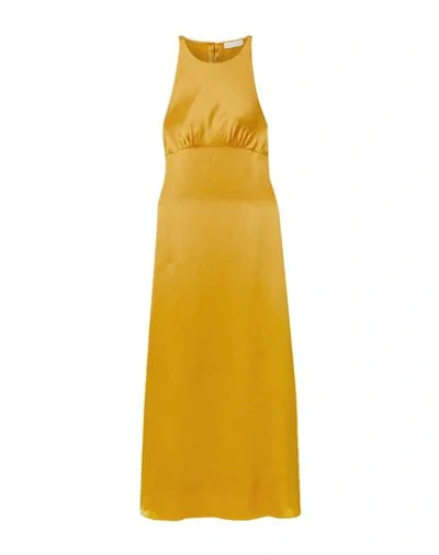 Vanessa Cocchiaro Mary Cutout Washed-satin Gown In Yellow