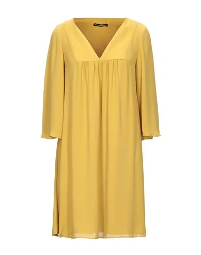 Biancoghiaccio Short Dresses In Yellow
