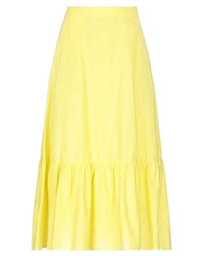 Vicolo Long Skirts In Yellow