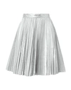 Pushbutton Midi Skirts In Silver