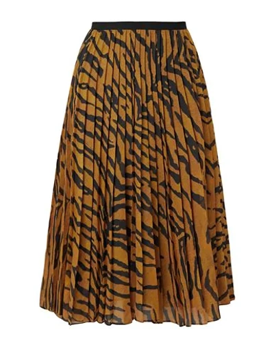 Adam Lippes Midi Skirts In Brown