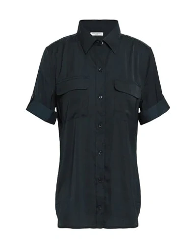 Equipment Solid Color Shirts & Blouses In Dark Blue