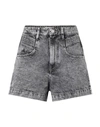 Isabel Marant Étoile Marant Étoile Woman Denim Shorts Grey Size 2 Cotton In Grey