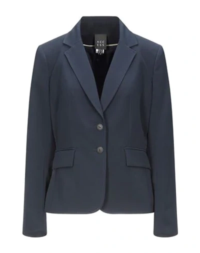 Access Fashion Suit Jackets In Dark Blue