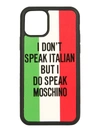 Moschino Italian Flag Print Iphone 11 Pro Case In Multicolor
