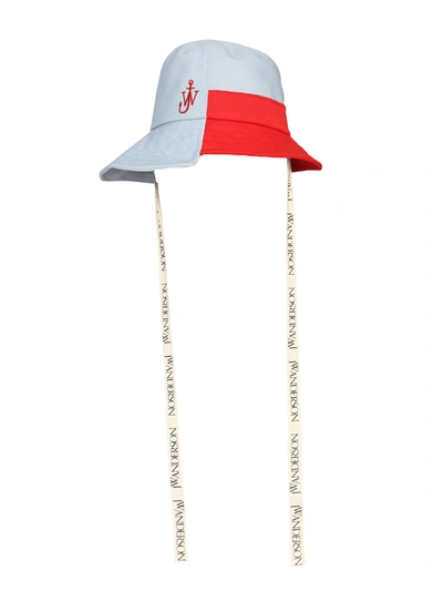 Jw Anderson Asymmetric Fisherman Hat In Rosso