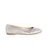 CHLOÉ LAUREN BALLET FLAT,C21S160P6 094 SILVER GREY